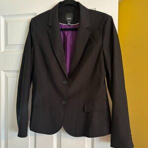 ESPRIT Women's Blazer Jacket US 8 Black with Purple Lining
